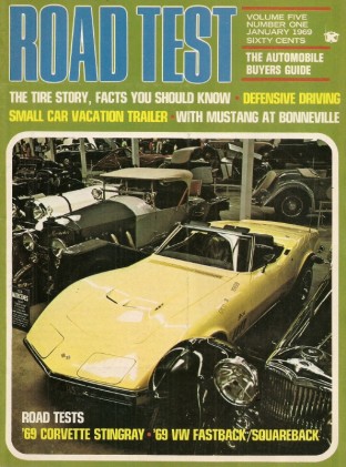 ROAD TEST MAGAZINE 1969 JAN - VETTE 427/435, FIAT 124+PUCK, MICKEY AT BONNY